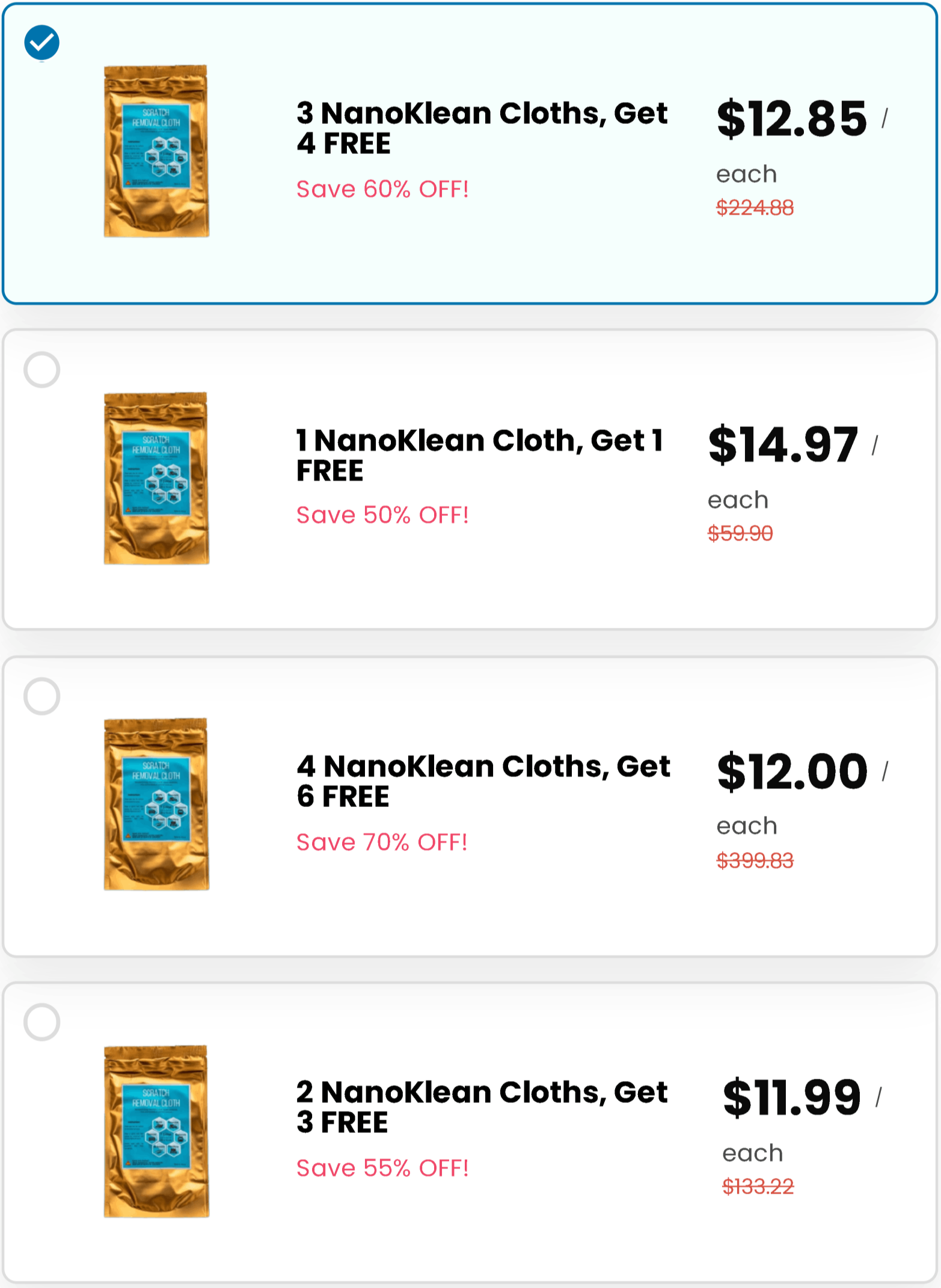 NanoKlean Cloth Package